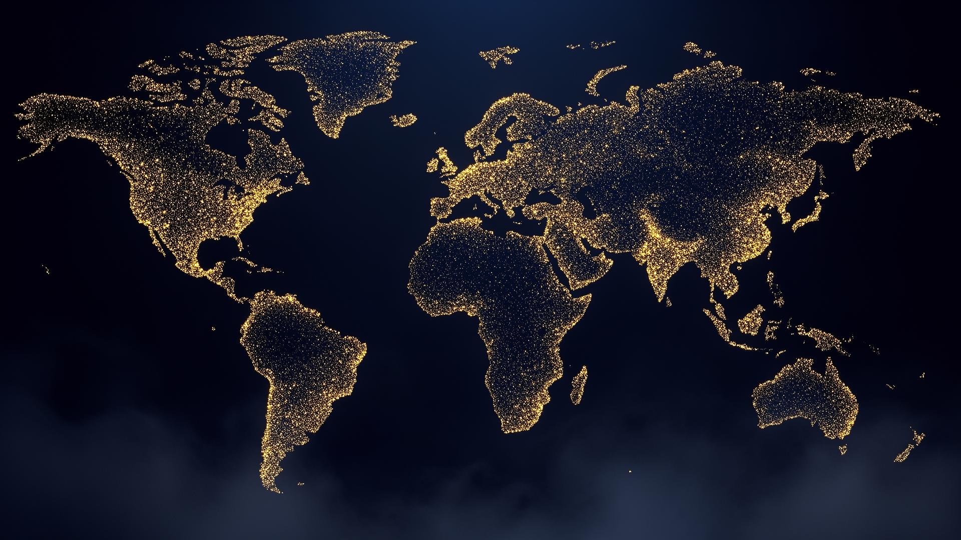World map of nations carried by Swan Lake Vision
